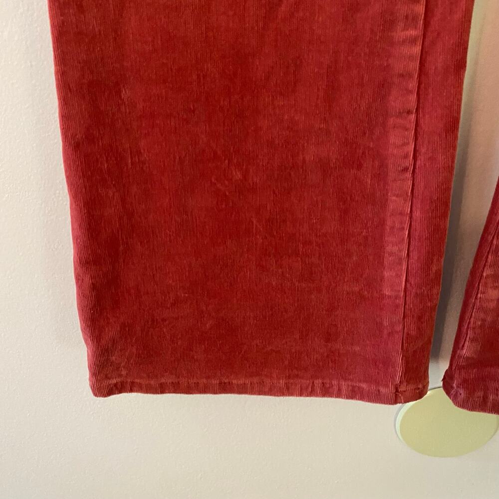 Pilcro Anthropologie Pink Red The Pull-On Icon Corduroy Flare Pants Retro 27 - Picture 4 of 11